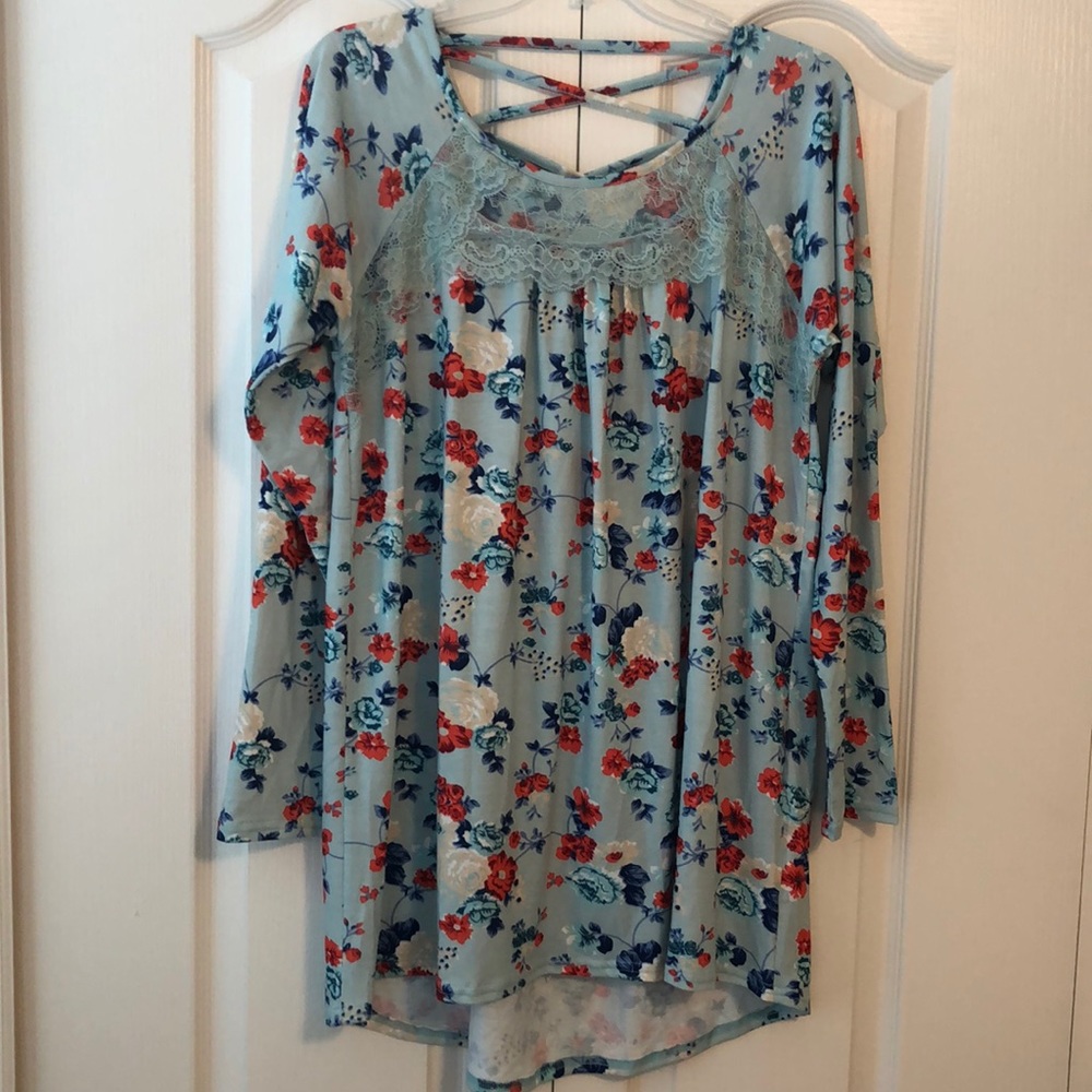 Floral Cross Back Tunic